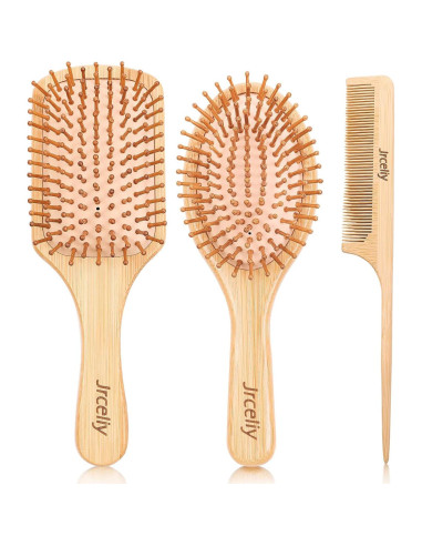 Juego de Cepillos de Pelo de Bambú Jrceliy - 3 Piezas