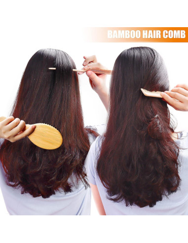 Juego de Cepillos de Pelo de Bambú Jrceliy - 3 Piezas