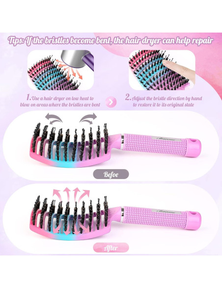 Cepillo Ventilado Curvado Bsisme para Secado Rápido Cabello Cepillo Ventilado Curvado Bsisme para Secado Rápido Cabello