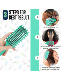 Cepillo Definidor de Rizos BRISTLUXE Ventilado Unisex 26cm 2