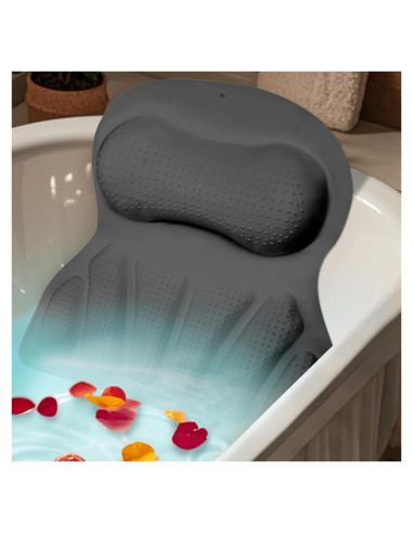 Almohada de Baño THINKKEEN de Silicona con 35 Ventosas Antideslizantes