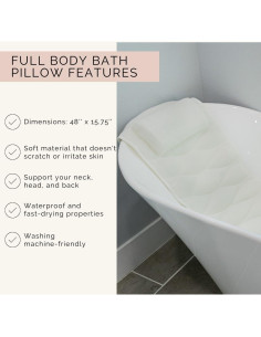 Almohada de Baño de Cuerpo Completo Monsuri - Soporte y Comodidad 2