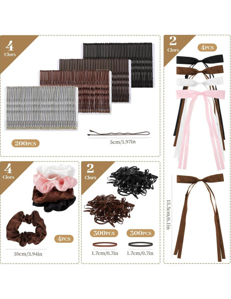 Set de Accesorios para el Cabello Nitelemn 760 Piezas Set de Accesorios para el Cabello Nitelemn 760 Piezas