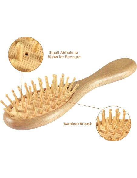 Juego de Cepillo y Peine para Bebés - 4 Piezas de Madera Juego de Cepillo y Peine para Bebés - 4 Piezas de Madera