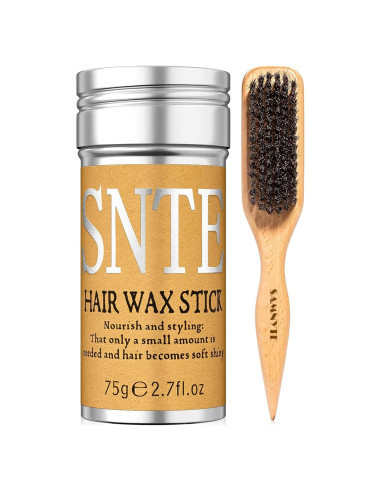 Juego de Cepillo y Cera para Cabello Samnyte - Suaviza Frizz