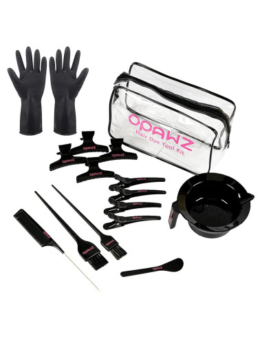 Kit de Coloración de Cabello OPAWZ 16 Piezas con Tazón y Brochas