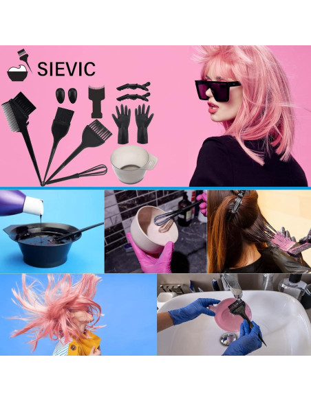 Kit de Coloración de Cabello Sievic 42 Piezas Accesorios Kit de Coloración de Cabello Sievic 42 Piezas Accesorios