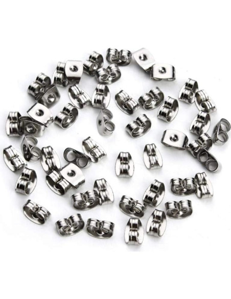 300 Piezas Respaldo de Aretes Mariposa Chunney Acero Inoxidable 300 Piezas Respaldo de Aretes Mariposa Chunney Acero Inoxidable