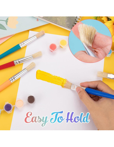 Set de Pinceles de Pintura para Niños YGAOHF - 10 Pcs Lavables