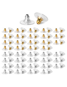 Respaldos de Aretes Clutch de Bala Mr. Pen 76 Pcs Dorado Plateado