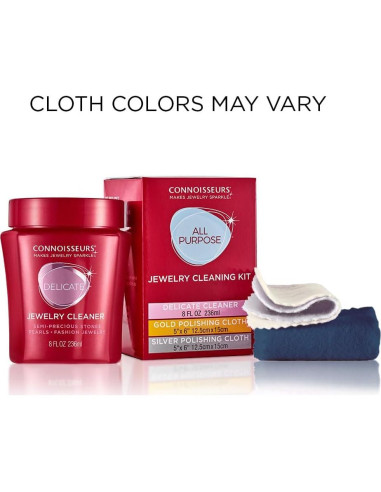 Kit de Limpieza de Joyería Connoisseurs - Solución 226g y Paños