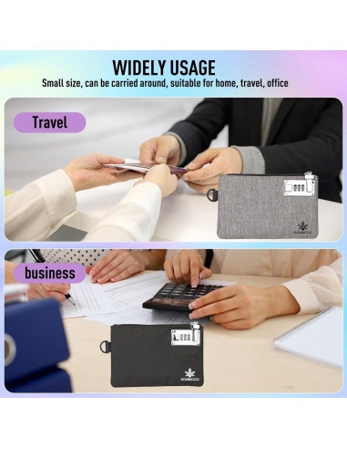 Bolsa de Dinero KOSMCCO con Cerradura 12.7x20.3 cm 2 Pcs