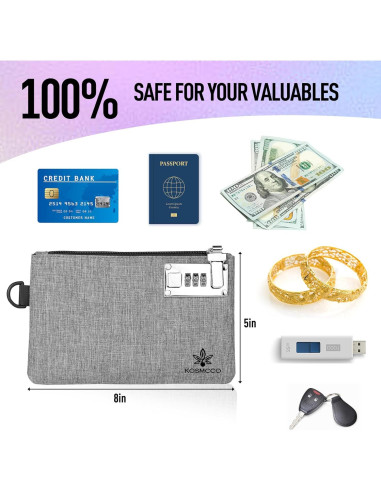 Bolsa de Dinero KOSMCCO con Cerradura 12.7x20.3 cm 2 Pcs