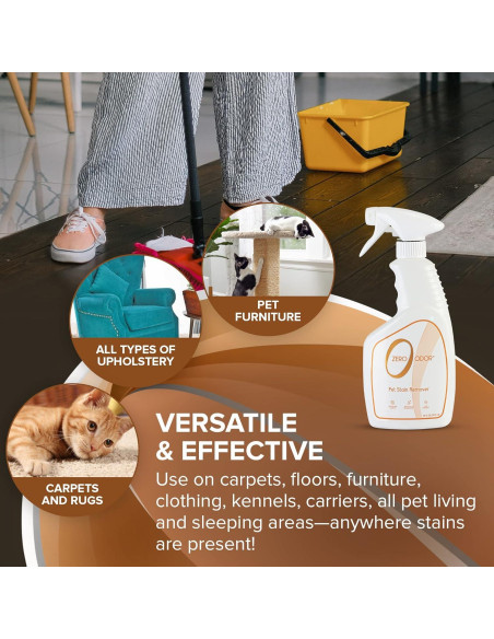 Zero Odor Removedor de Manchas y Olores de Mascotas 473ml Zero Odor Removedor de Manchas y Olores de Mascotas 473ml