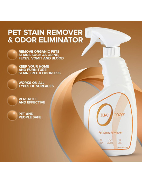 Zero Odor Removedor de Manchas y Olores de Mascotas 473ml Zero Odor Removedor de Manchas y Olores de Mascotas 473ml