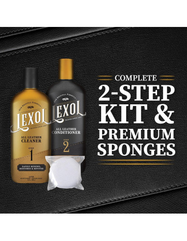 Kit de Cuidado de Cuero Lexol 16.9 oz - Limpiador y Acondicionador
