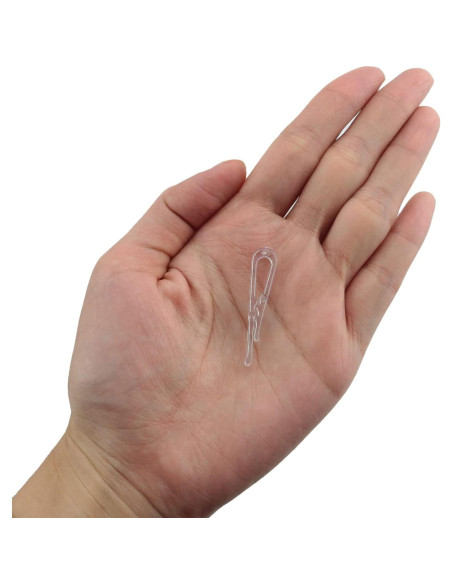 Clip de Camisa ZCZQC 200PCS Plástico Transparente Duradero Clip de Camisa ZCZQC 200PCS Plástico Transparente Duradero
