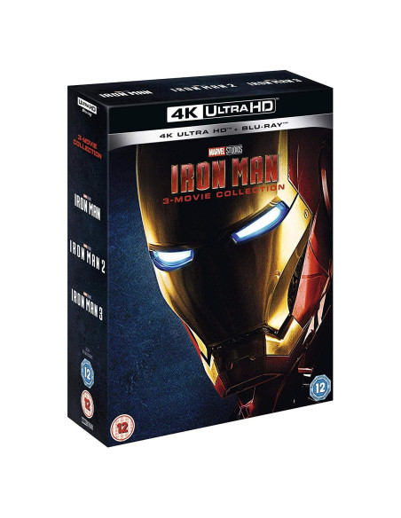 Colección Iron Man 3 Películas 4K UHD + Blu-ray Marvel Colección Iron Man 3 Películas 4K UHD + Blu-ray Marvel