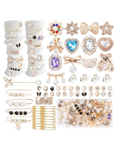 Kit de Encantos para Calcetines RQAYE - 65 Piezas con Alfileres