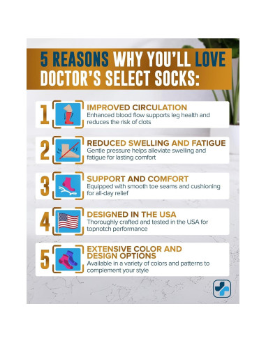 Calcetines de Compresión de Cobre Doctor's Select 3X Negro - 2 Pares