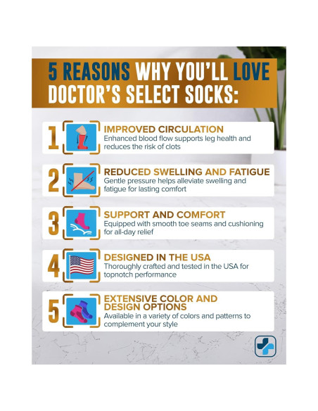 Calcetines de Compresión de Cobre Doctor's Select 3X Negro - 2 Pares Calcetines de Compresión de Cobre Doctor's Select 3X Negro - 2 Pares