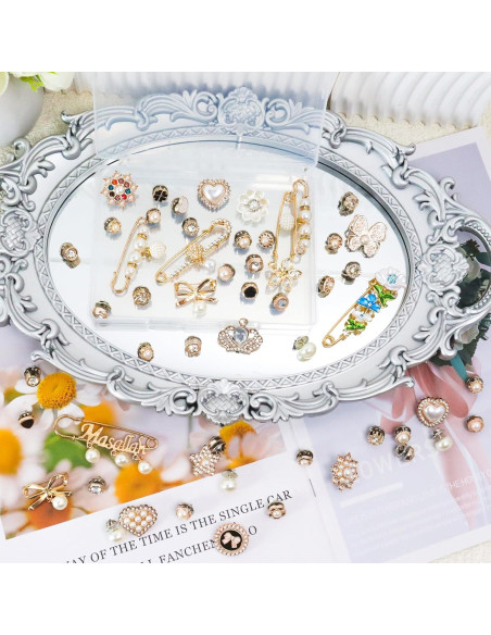 54 Alfileres de Broche de Perlas AEDOVE para Calcetines 54 Alfileres de Broche de Perlas AEDOVE para Calcetines