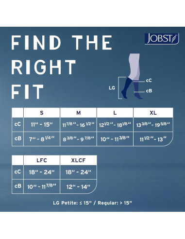 Calcetines de Compresión JOBST Relief hasta la Rodilla 30-40 mmHg Negro Grande
