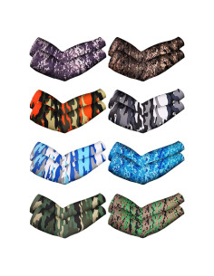 Mangas de Brazo Tatuo 8 Pares Unisex Camuflaje Protección UV