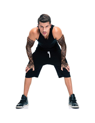 Mangas de Brazo Tatuo 8 Pares Unisex Camuflaje Protección UV