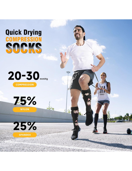 Calcetines de Compresión Bropite 20-30 mmHg Unisex - 6 Pares Calcetines de Compresión Bropite 20-30 mmHg Unisex - 6 Pares