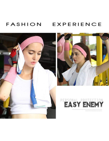 8 Pares de Muñequera Deportiva Absorbente de Sudor Payanwin