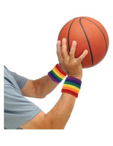 Banda de Muñeca Deportiva PATIKIL Algodón Terry Azul 8x8cm