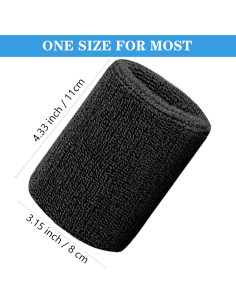 Paquete de 6 bandas de sudor IMAGERIO 10.2 cm unisex 2