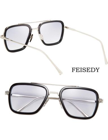 Gafas de Sol Cuadradas FEISEDY Retro UV400 para Mujeres