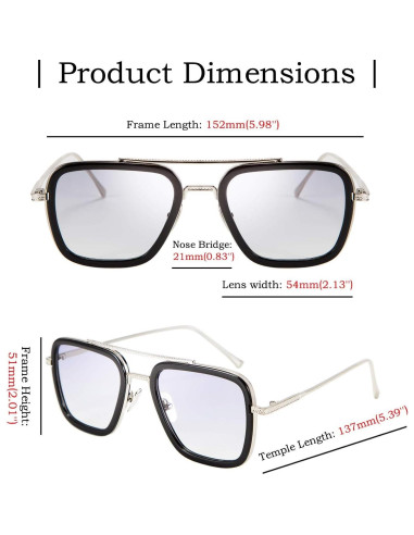 Gafas de Sol Cuadradas FEISEDY Retro UV400 para Mujeres