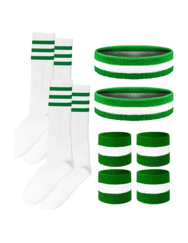 Conjunto de 10 Piezas Muñequera y Calcetines Rayas BHUCUTU