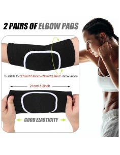 Soporte de Codo Transpirable Kathfly - 2 Pares para Voleibol 2