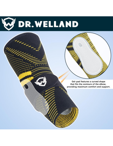 Faja de Gel de Cobre Dr.Welland para Codo - Alivio Dolor X-Large