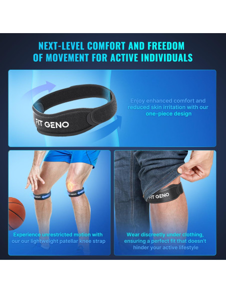 Soporte de Tendón Patelar Fit Geno - Faja Rodilla Ajustable 2-Pack Soporte de Tendón Patelar Fit Geno - Faja Rodilla Ajustable 2-Pack