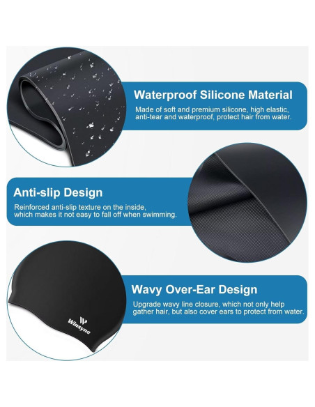 Gorras de Natación de Silicona Winsyne - 2 Unidades Unisex Gorras de Natación de Silicona Winsyne - 2 Unidades Unisex