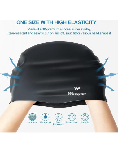 Gorras de Natación de Silicona Winsyne - 2 Unidades Unisex