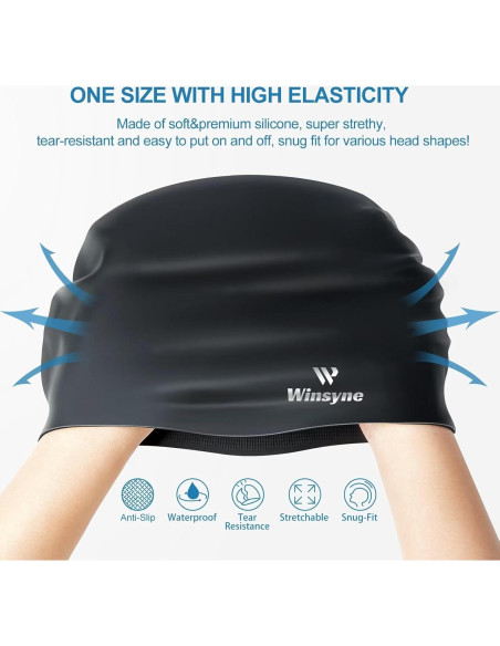 Gorras de Natación de Silicona Winsyne - 2 Unidades Unisex Gorras de Natación de Silicona Winsyne - 2 Unidades Unisex