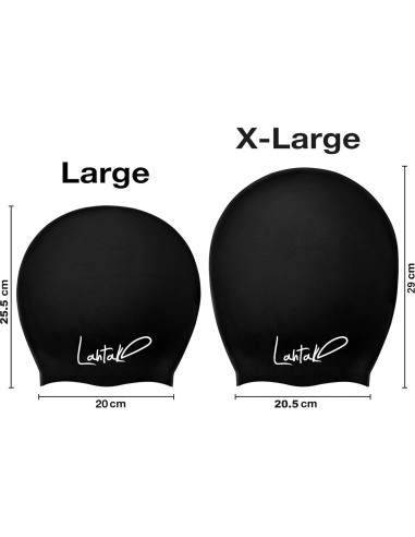 Gorro de Natación Lahtak Extra Grande Silicona Negro - Antifugas