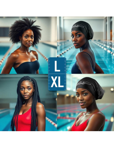 Gorro de Natación Lahtak Extra Grande Silicona Negro - Antifugas