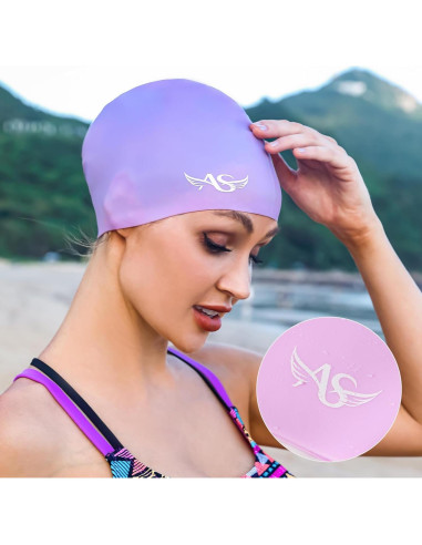 Gorro de Natación Angel Season Silicona para Cabello Largo