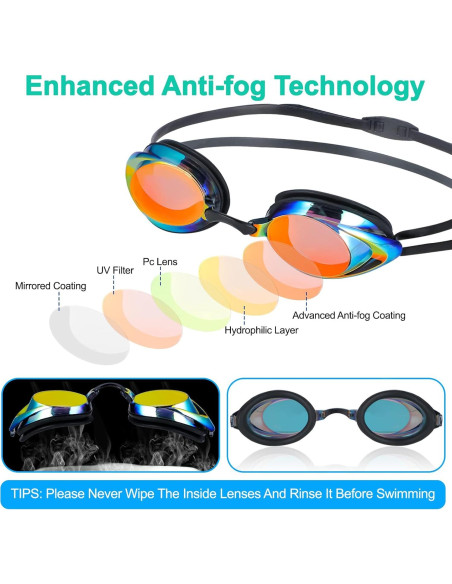 Gafas de Natación DARIDO Profesionales Anti Niebla UV Unisex Gafas de Natación DARIDO Profesionales Anti Niebla UV Unisex