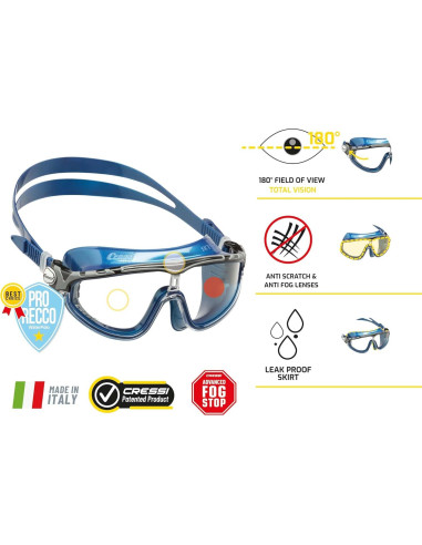 Máscara de Natación Cressi Skylight Silicona Anti-UV 15x3.8cm