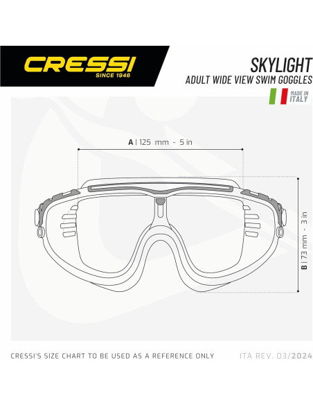 Máscara de Natación Cressi Skylight Silicona Anti-UV 15x3.8cm Máscara de Natación Cressi Skylight Silicona Anti-UV 15x3.8cm