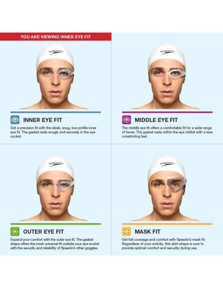 Gafas de natación Speedo Malmsten unisex adulto paquete de 2 Gafas de natación Speedo Malmsten unisex adulto paquete de 2