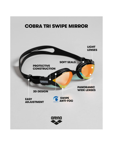 Gafas de Natación Unisex ARENA Cobra Tri Swipe Espejo